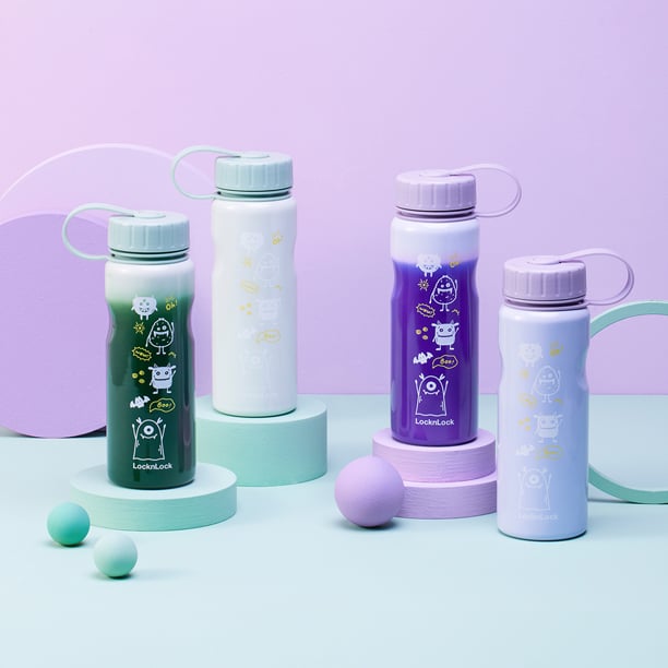 Bình Nước LocknLock 500ml Đổi Màu Theo Nhiệt Độ, Thép Không Gỉ 2 màu (Tím, Mint) LHC7005